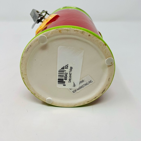 Red and Green Canister with Holiday Design - Picture 8 of 12